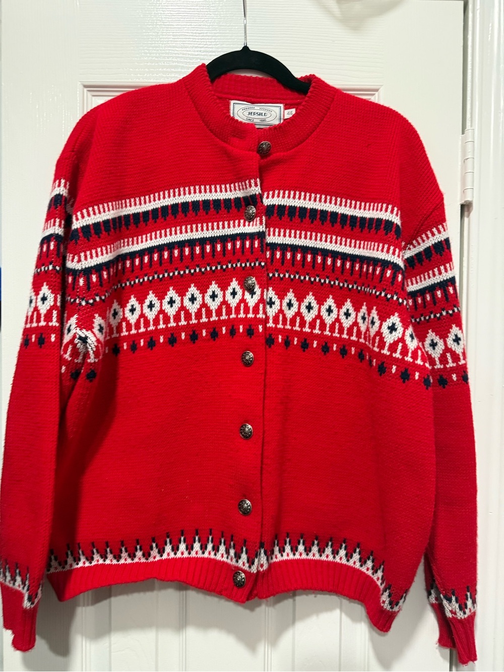 Vintage Jersild Nordic Sweater Cardigan - SZ 46